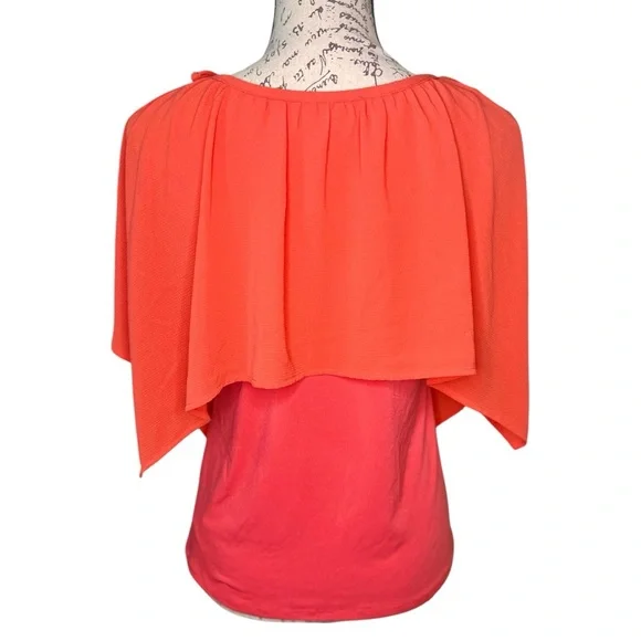 Michael Kors Open Shoulder Orange Blouse for Women Size Petite P - Picture 8 of 14